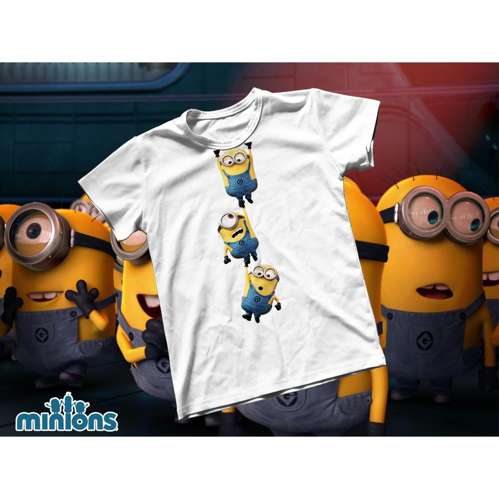 Áo thun Cotton Unisex - Movie - Minions - Bộ ba Minion