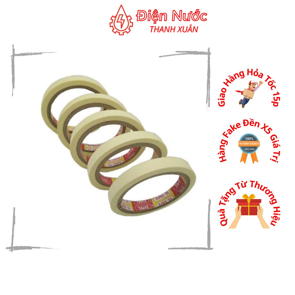 Băng Dính Giấy Chất Lượng, Chịu Nhiệt Cao, Không Bị Nóng Chảy, Chất Liệu Giấy Dai Chắc 9042