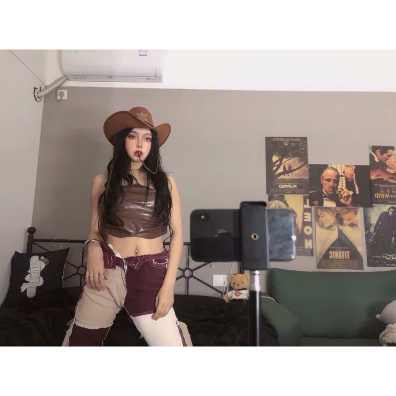 SiS Áo da cúp ngực PU