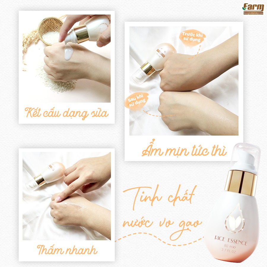 Tinh chất nước vo gạo Farm Rice Essence | BigBuy360 - bigbuy360.vn