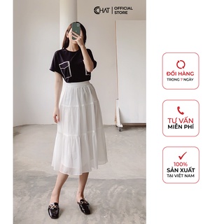 Chân váy cạp xoè 3 tầng CCHAT