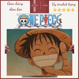 Poster anime OnePiece Dear Anime shop xịn giá tốt tranh decor nhân vật luffy law ace dán tường trang trí OnePiece