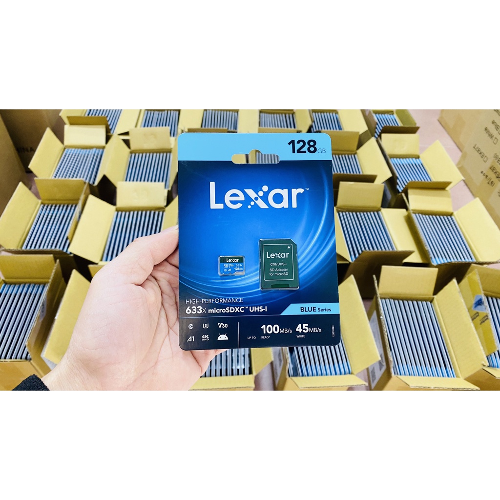 Thẻ nhớ Camera 32GB 64GB 128GB Lexar Class 10 tốc độ 100Mb/s - Chính Hãng bảo hành 5 năm