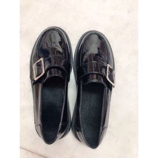 [CÓ SẴN] Giày ulzzang da mềm khuy vuông nữ phong cách Hàn Quốc | BigBuy360 - bigbuy360.vn