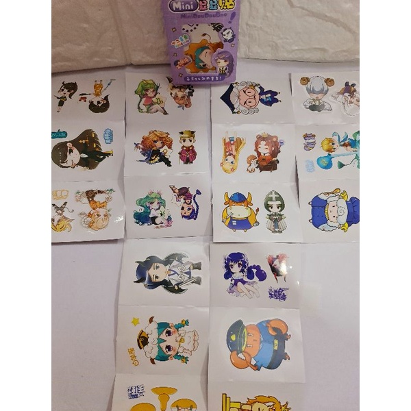 Hộp 24 tấm mini  sticker 12 cung hoàng đạo mã YS-886