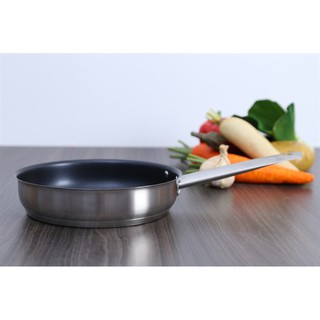 Chảo inox chống dính 3 đáy dùng được trên bếp gas, điện từ, hồng ngoại (Mới 100%)