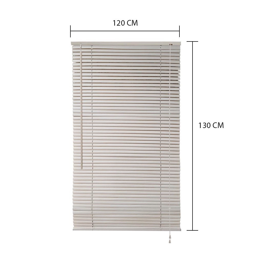 HomeBase HLS Rèm màn cửa cuốn bằng Vinyl WOOD W120xH130xD0,25 màu kem