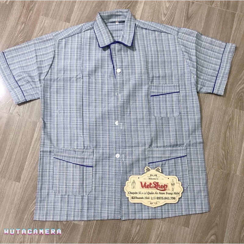Bộ pijama nam trung niên-bộ ngủ ông già cộc tay, dài tay chất mềm mát