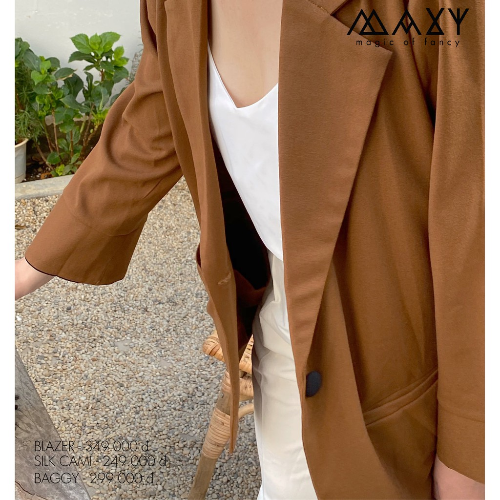 Áo khoác blazer phong cách Hàn Quốc browny blazer Maxy Workshop | BigBuy360 - bigbuy360.vn