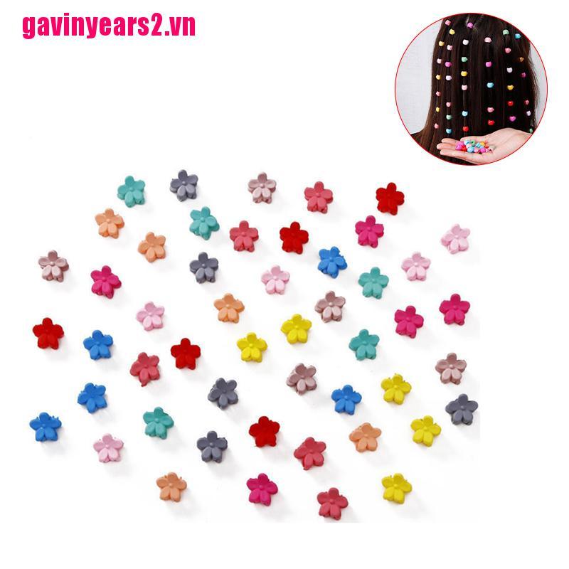 Set 50 Kẹp Tóc Hình Hoa Dễ Thương Cho Bé Gái