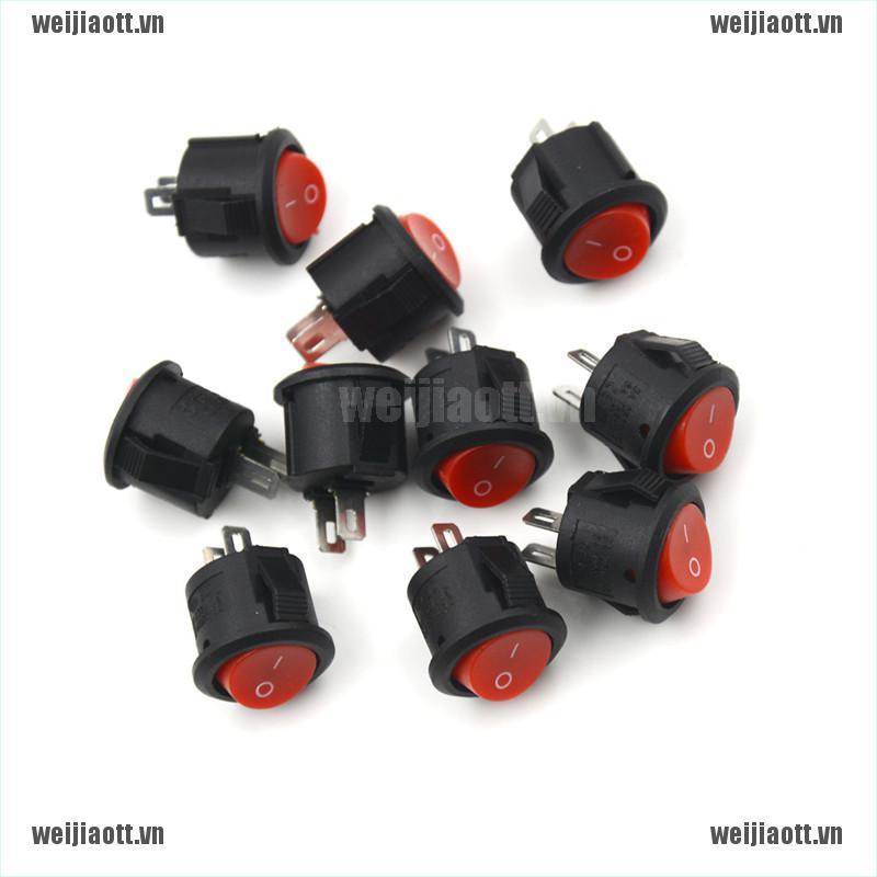 Set 10 công tắc tròn 2 chấu 16mm 3a / 250v