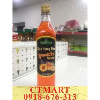 Siro hương đào 520ml golden farm
