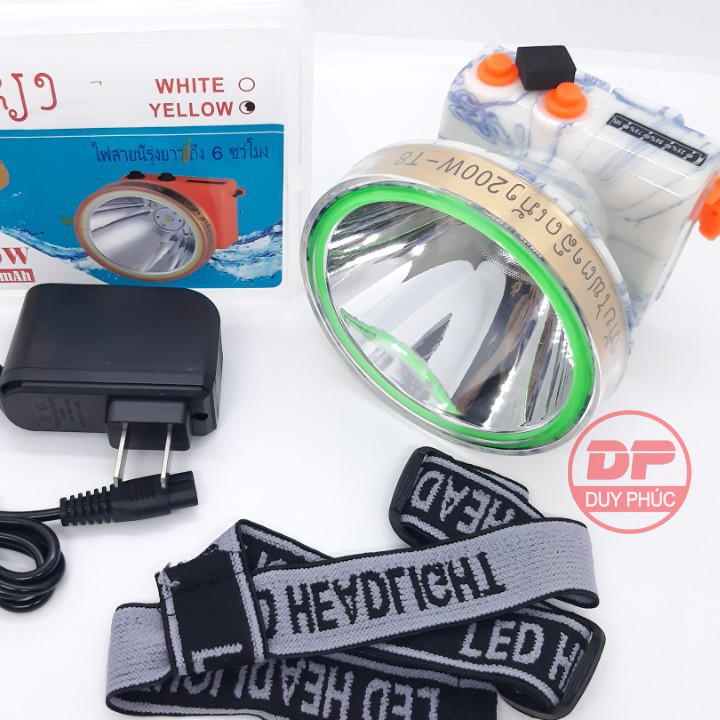 ĐÈN PIN ĐỘI ĐẦU LED SIÊU SÁNG HÀNG THÁI 200W CHỐNG NƯỚC (T8 - T6) | BigBuy360 - bigbuy360.vn