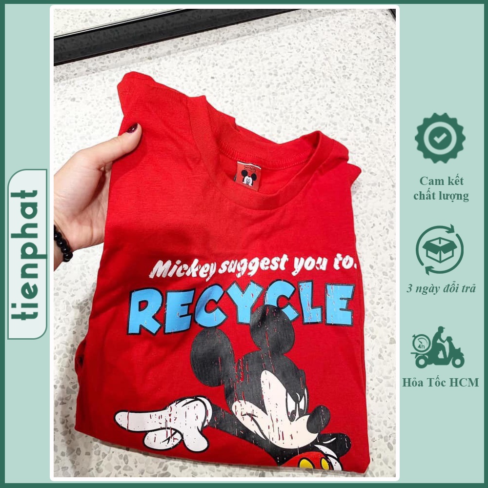 Áo thun nữ chuột Mickey (ảnh thật) trắng đỏ