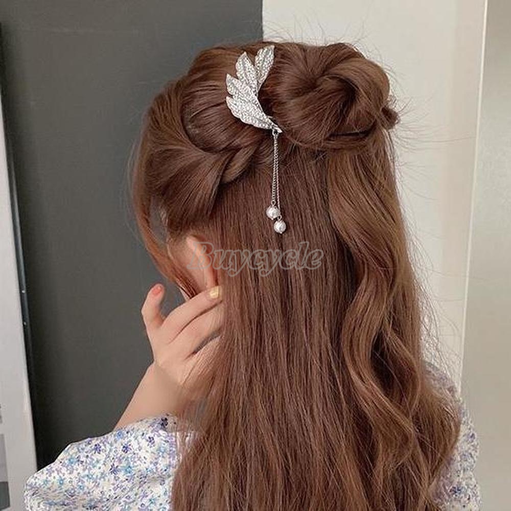 Kẹp tóc kim loại tạo kiểu tóc xoăn cho nữ