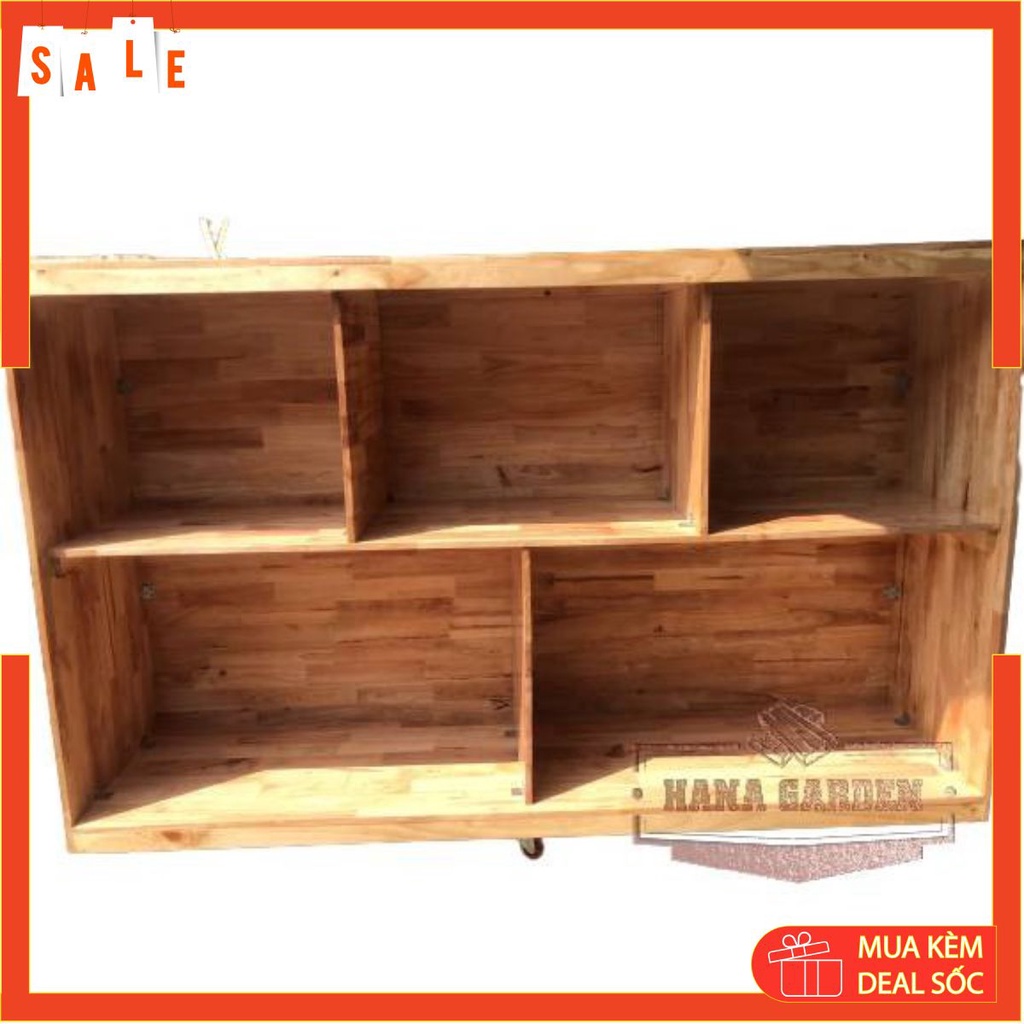 KỆ TỦ GỖ ĐỰNG ĐỒ TRƯNG BÀY ĐA NĂNG HÀNG ORDER BẰNG GỖ CAO SU GHÉP - KÍCH THƯỚC: 2mx1m3x50cm