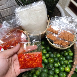 10 BỊCH ỚT TẮC MUỐI TÔM SIÊU CAY NGỌC THUỶ