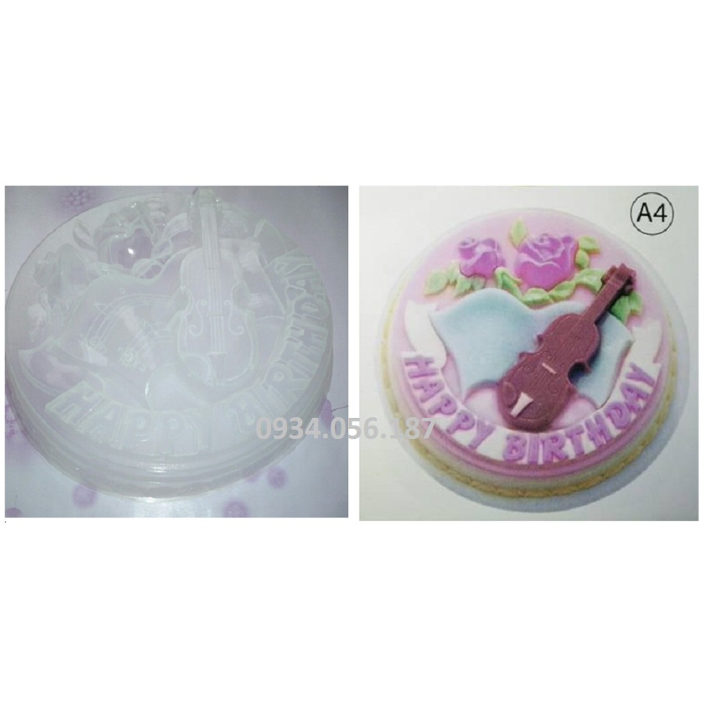 Khuôn làm rau câu chữ Happy Birthday 30cm