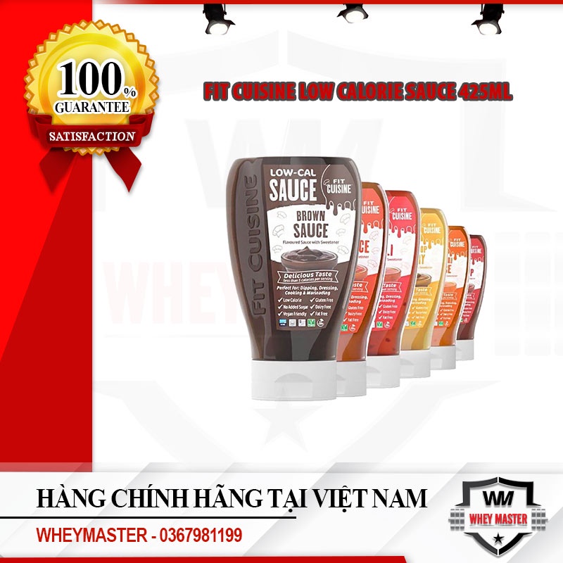 Gia Vị 0 Calo Hỗ Trợ Ăn Kiêng Fit Cuisine Low Calorie Sauce 425ml Cho Món Ăn thêm Ngon - Applied Nutrition