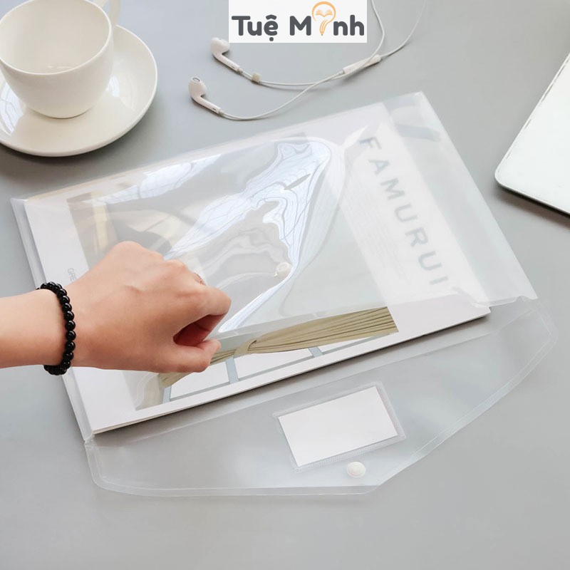 Túi clear bag gắn name tag đựng tài liệu cỡ 23 x 33mm tiện lợi K29