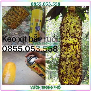 Keo xịt bẫy ruồi vàng 450ML Ở Vườn Cây Ăn Trái, Rau Màu, Phong Lan, Cây Cảnh 450ml