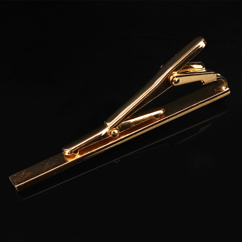 Kẹp Cà Vạt Hình Chữ C Màu Vàng Phong Cách Hàn Quốc Đơn Giản Thời Trang Cho Nam