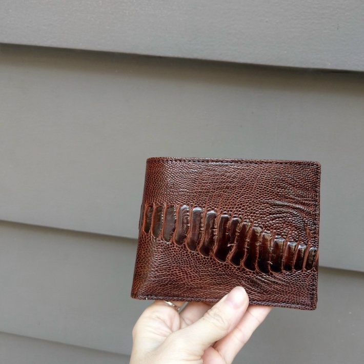 Ví Nam Da Đà Điểu Nhập Phong Cách Châu Âu Sử Dụng Ngăn Ẩn Không Dùng Khóa Kéo Truyền Thống Ảnh Chụp Trực Tếp