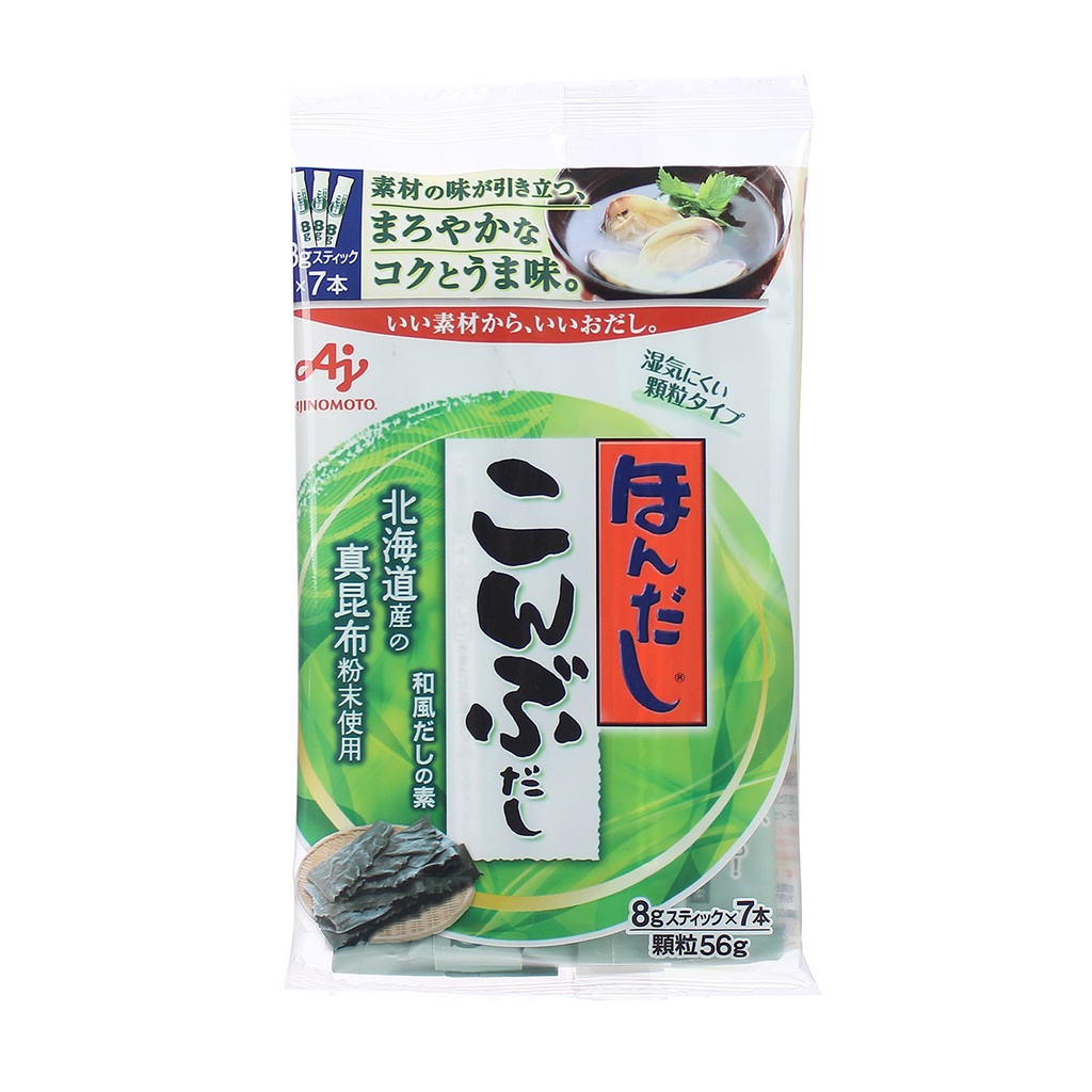 Hạt nêm rong biển tảo bẹ Ajinomoto hondashi Nhật bản 8gram (tách lẻ)