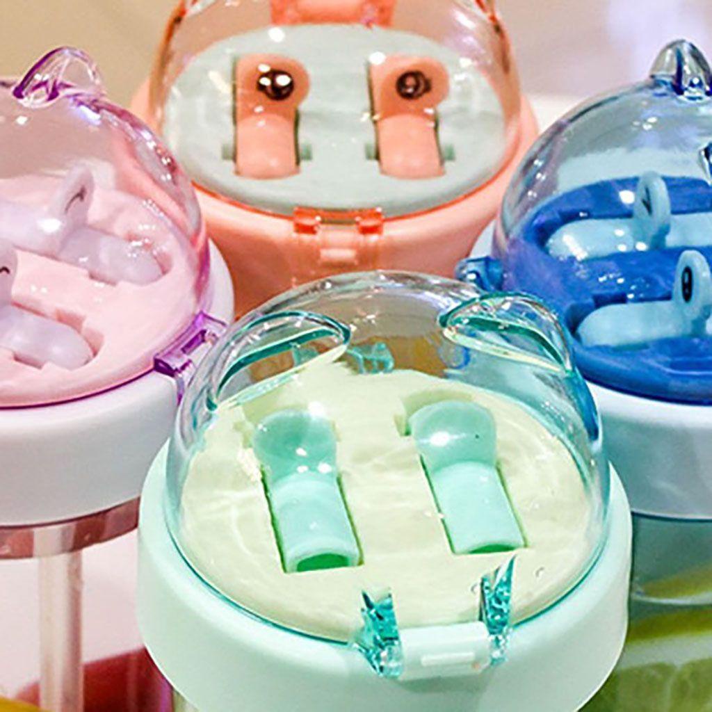 ELEGANT 1 Bình Nước 420ml Không Chứa BPA Hình Gấu Nhỏ Dễ Vệ Sinh