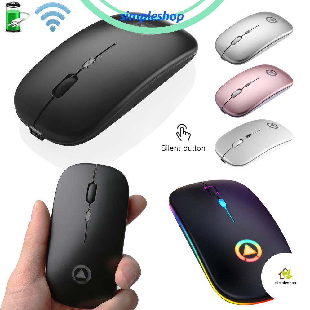 ❀SIMPLE❀ 1pc Work Long PC Laptop Ultra Thin Silent Button Super Slim Wireless Mouse