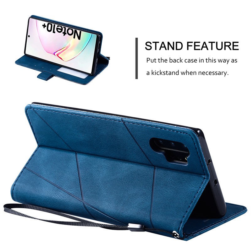 Bao da điện thoại PU phối TPU từ tính chống sốc có ngăn đựng thẻ cho Samsung Note 9 Note 8 Note 10 plus Note 10 5G | BigBuy360 - bigbuy360.vn