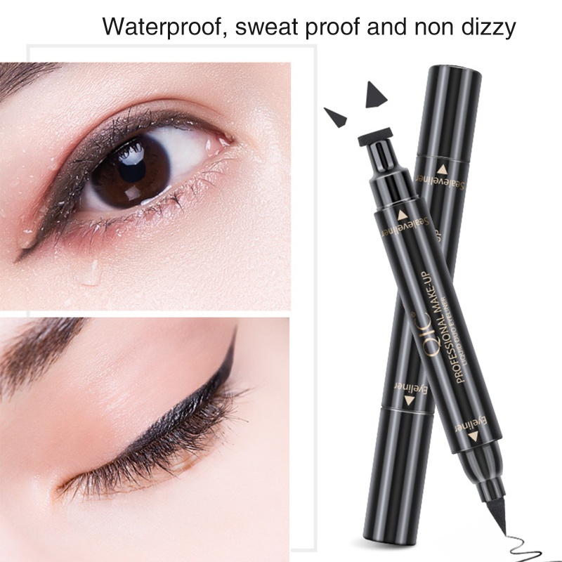 Bút Kẻ Mắt Màu Đen Chống Nước Lâu Trôi 2 Trong 1 Dành Cho Nữ