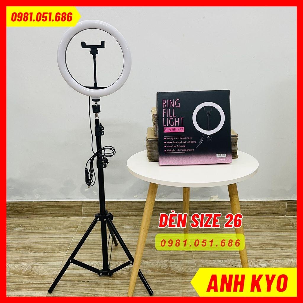 Đèn livestream size 26cm dành cho bán hàng online, quần áo, makeup - cây live stream size 26 cực sáng dễ lắp đặt
