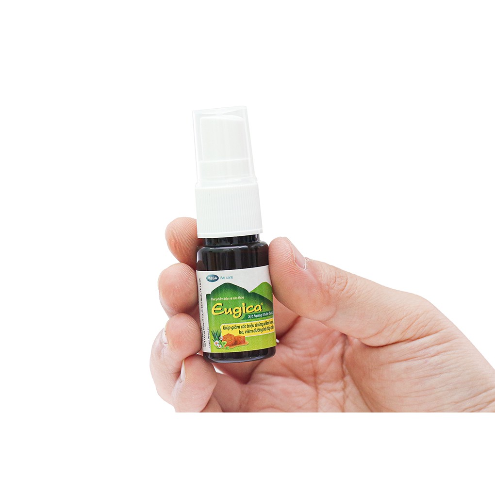 XỊT HỌNG EUGICA THẢO DƯỢC CHAI 10ML GIÚP SÁT TRÙNG GIẢM HO RÁT HỌNG