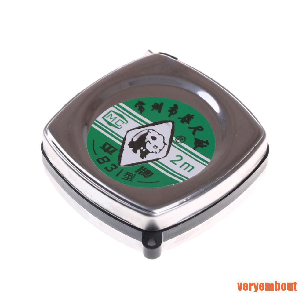 Thước Dây Mini 2m Bằng Kim Loại Có Thể Thu Gọn Tiện Dụng