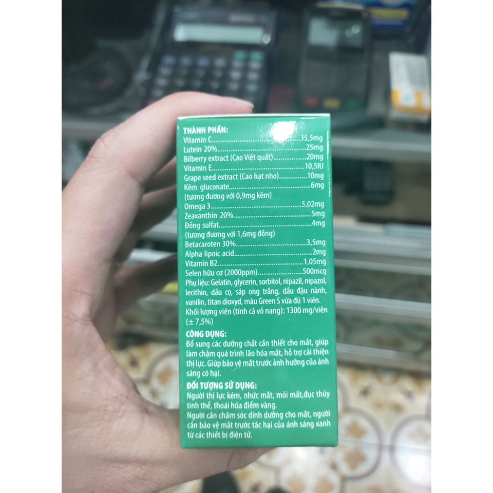 [CHÍNH HÃNG] Opta Gold Max - Cải thiện thị lực ( cận thị &amp; viễn thị &amp; loạn thị), làm chậm quá trình lão hóa mắt