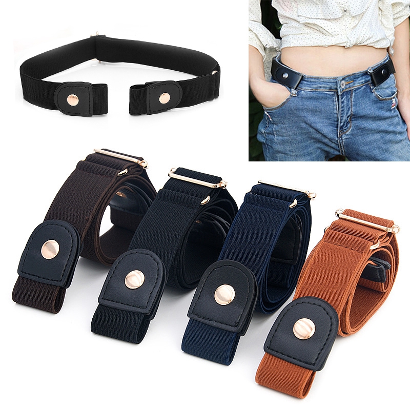 Dây Thắt Lưng Co Giãn Vô Hình Có Khóa Cài Tùy Chỉnh Thời Trang Cho Nam Và Nữ