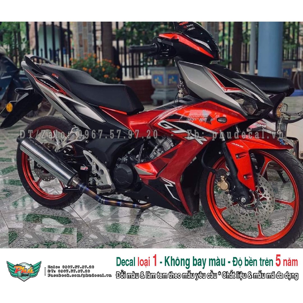 Tem rời xe Winner X GTR đỏ bạc (A)