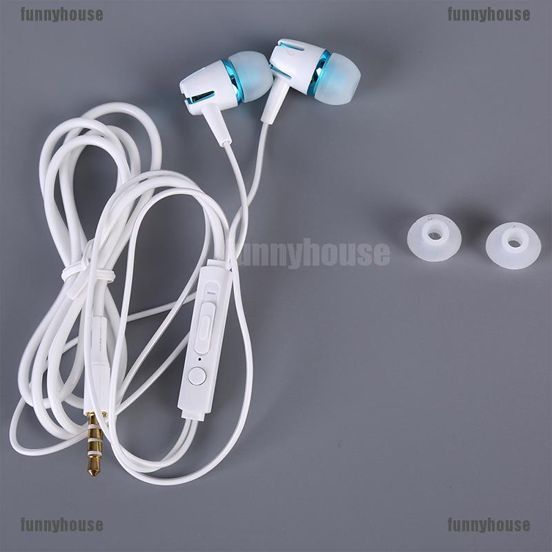 [funnyhouse]Luminous Glowing Headphone Earphone Headset Zipper In-Ear Earbud Headphone thro