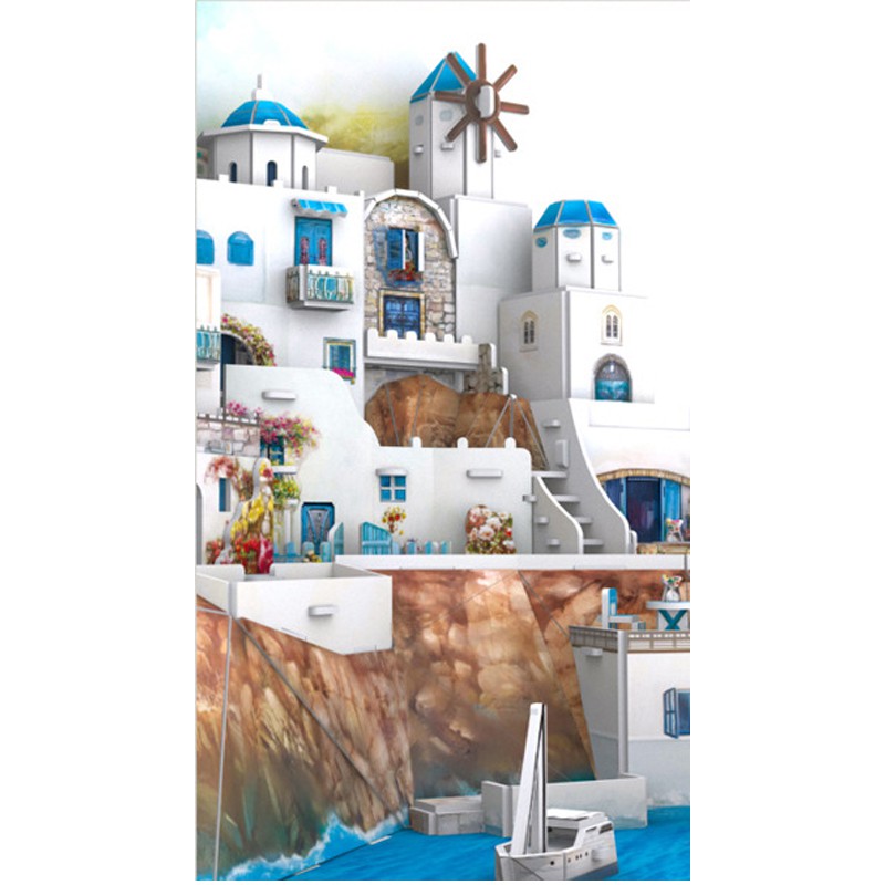 [Mã LIFETOYS1 giảm 30K đơn 99K] Mô Hình Xếp Hình 3D CubicFun - Santorini Island (Hy Lap) - MC195h