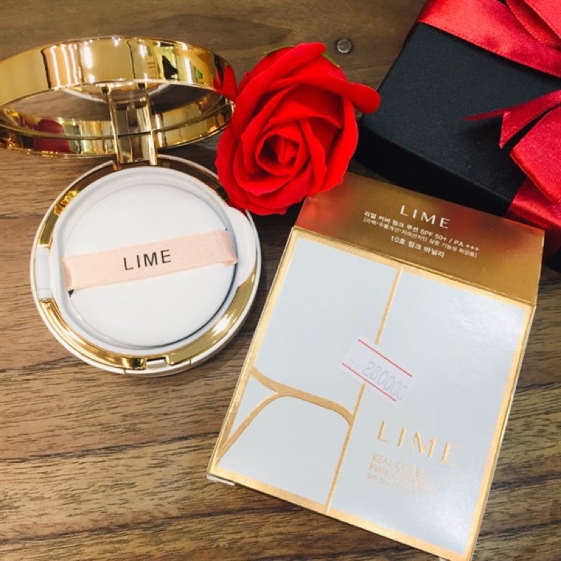 Phân Nước Cushion Lime Xanh Và Trắng