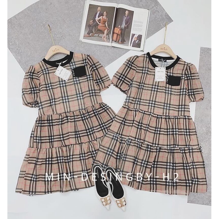 VÁy babydoll kẻ siêu hót