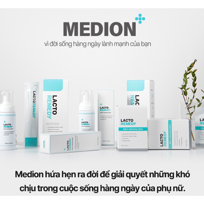 Dung dịch vệ sinh phụ nữ MEDION Lacto Remedy Lady'S Foaming Wash 150ml Gomimall
