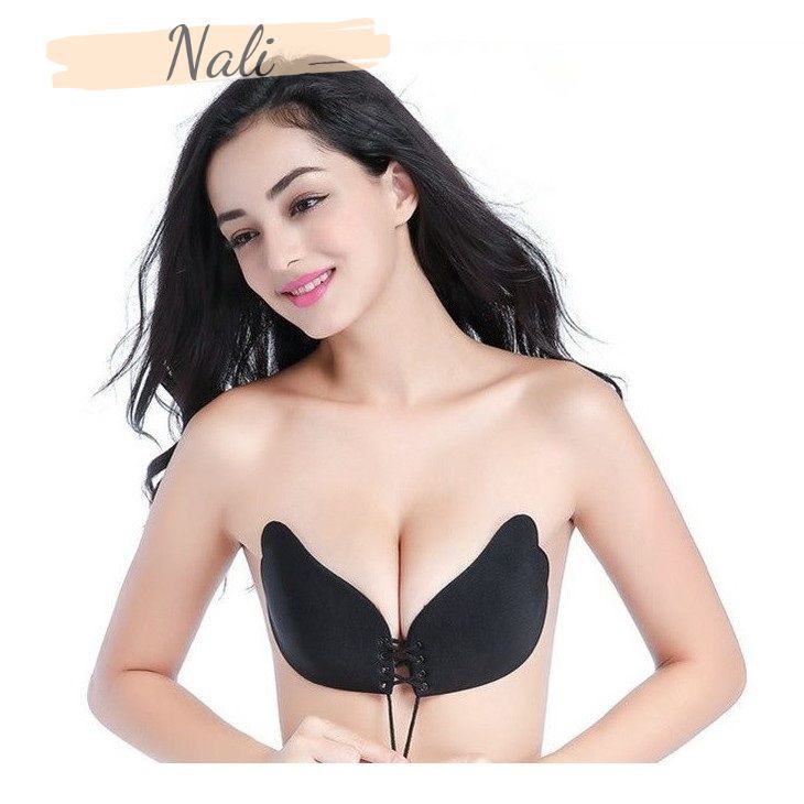 Áo lót dán ngực mẫu dây rút cánh tiên tạo khe, áo dán nâng ngực NL007