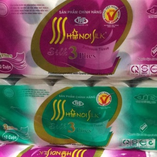 Giấy vệ sinh Hà Nội cao cấp 3 lớp siêu dai không lõi trọng lượng 1,6kg/bịch
