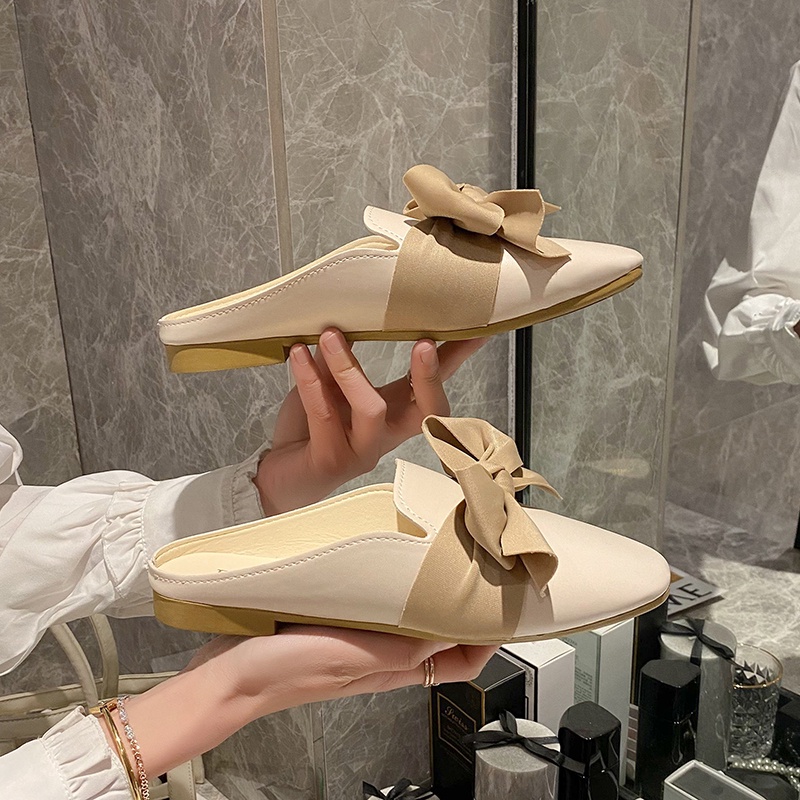 Giày bít mũi nữ IELGY đế bằng thiết kế thời trang