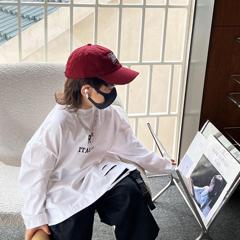 Quần Jogger kaki đai cá tính bé trai