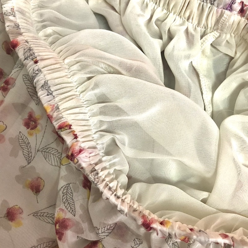 Chân váy dài hoa nhí lưng thun co giãn - MOME.vn