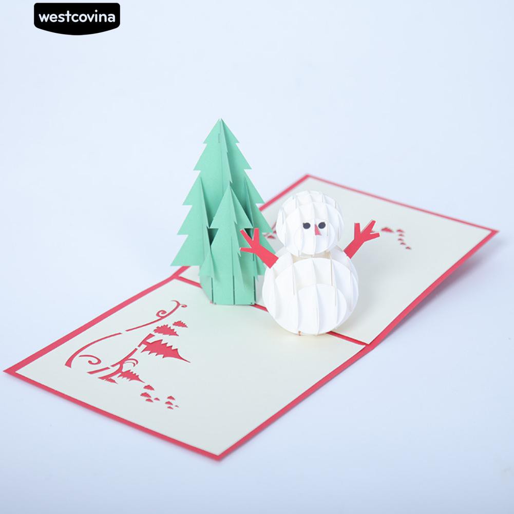 Thiệp chúc mừng Giáng sinh sáng tạo 3D handmade với 5 mẫu mã lựa chọn