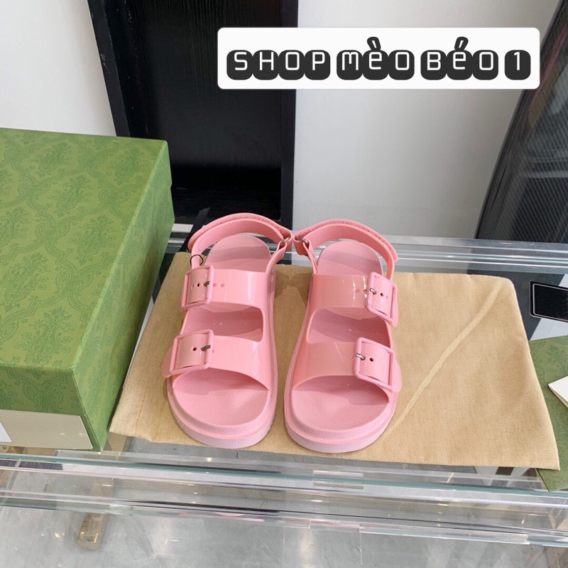 Sandal gc quai ngang đế bằng fullbox